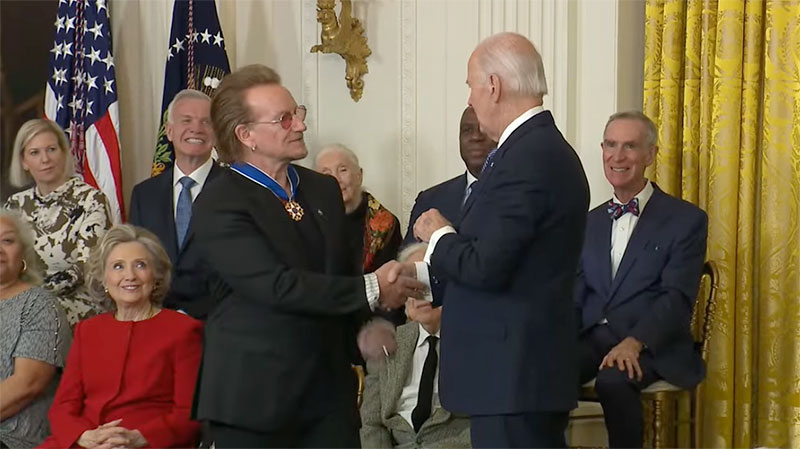 Bono awarded Presidential Medal of Freedom