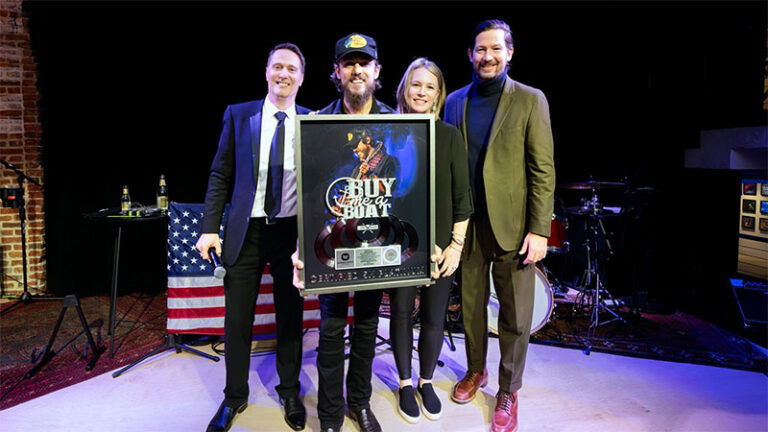 RIAA presents Chris Janson with milestone certification