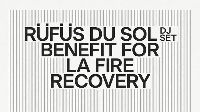 Rufus Du Sol announces benefit Hollywood DJ set