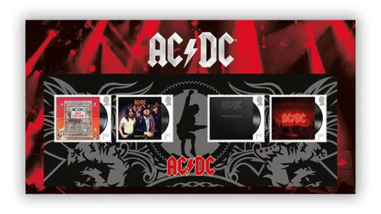 Royal Mail unveils AC/DC stamp collection