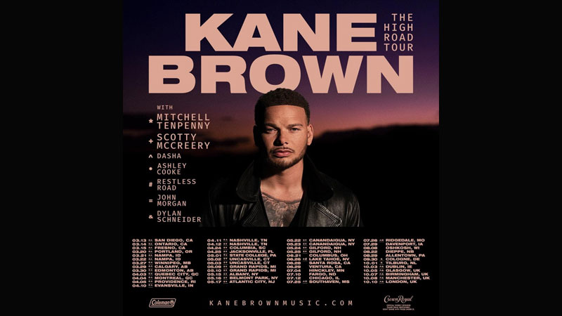 Kane Brown unveils 2025 European High Road Tour dates