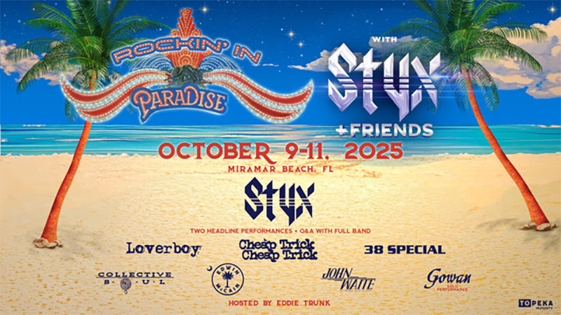 Styx announces Rockin In Paradise destination vacation