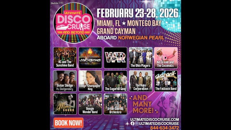 KC and The Sunshine Band, The Jacksons, War among 2026 Ultimate Disco Cruise and Beyond performers