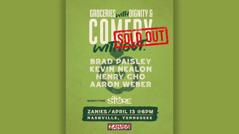 Brad Paisley sells out third Groceries with Dignity & Comedy Without