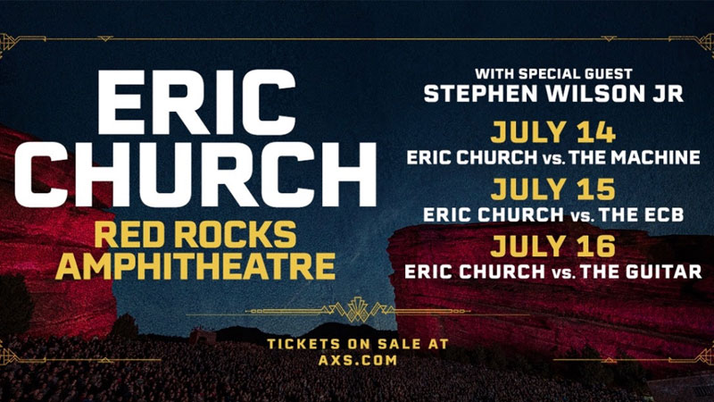 Eric Church announces three unique Red Rocks shows