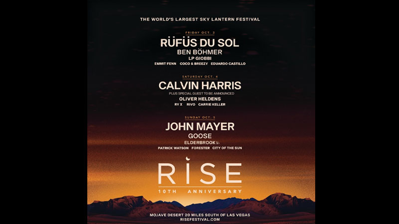 Rufus Du Sol, Calvin Harris, John Mayer to headline 2025 Rise Festival