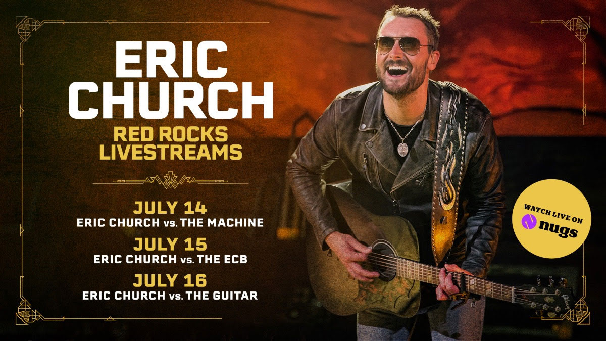 Eric Church to livestream Red Rocks concerts