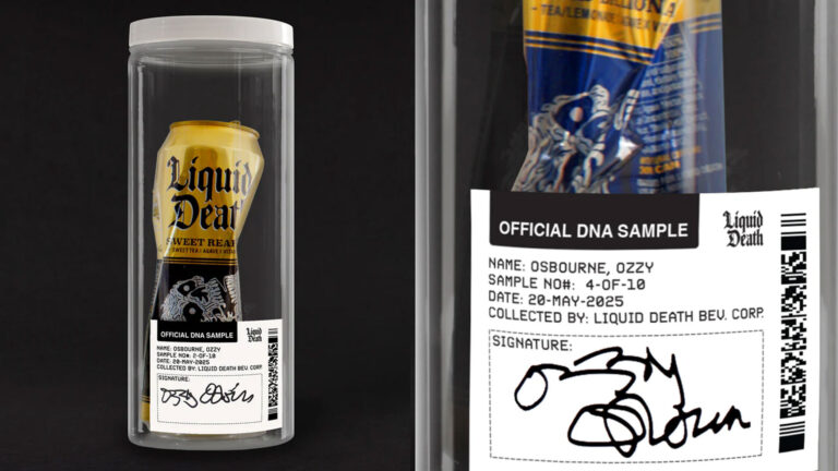Liquid Death sells Ozzy Osbourne-used cans