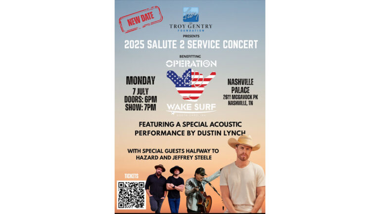 Dustin Lynch to headline The Troy Gentry Foundation Salute 2 Service Concert