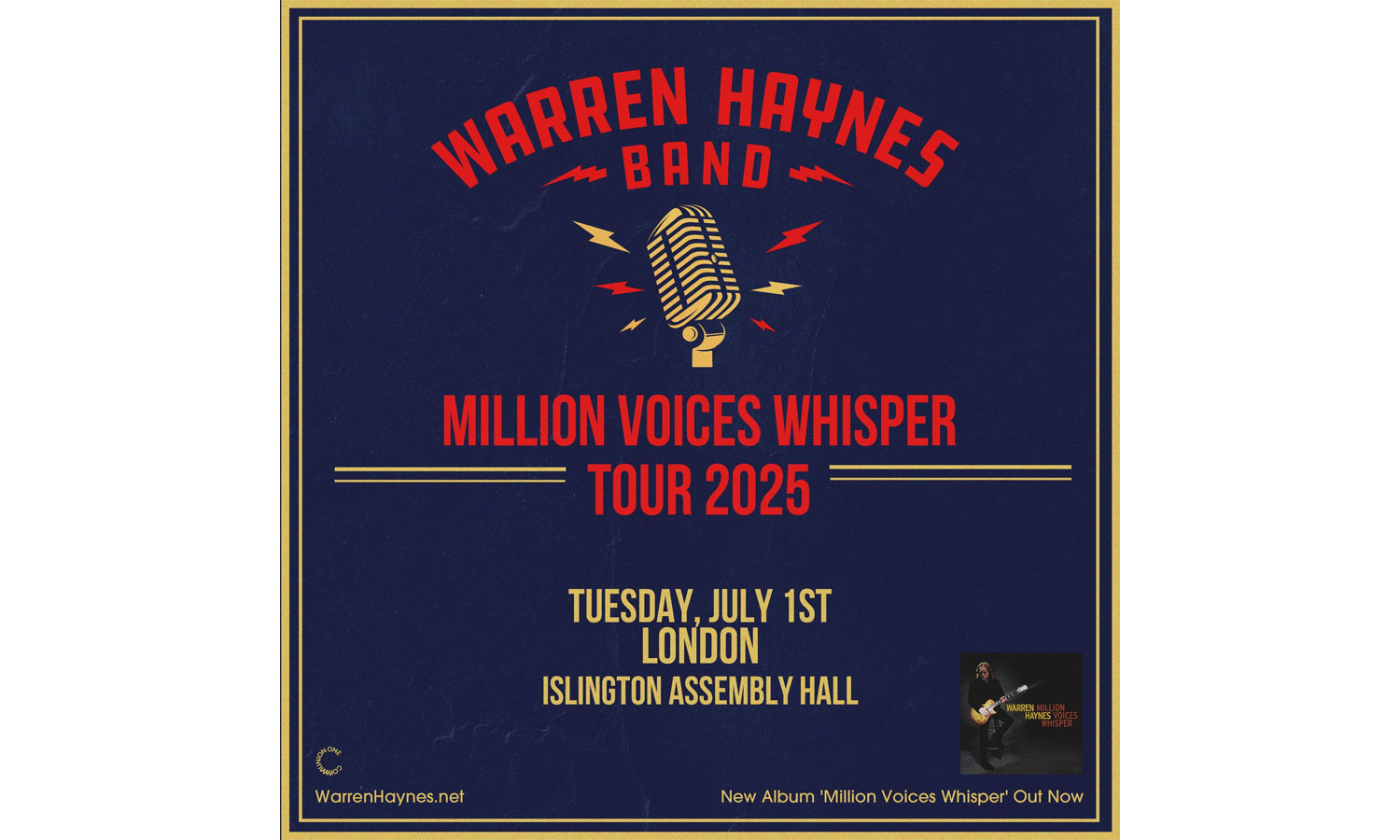Warren Haynes Band announces rare London performance