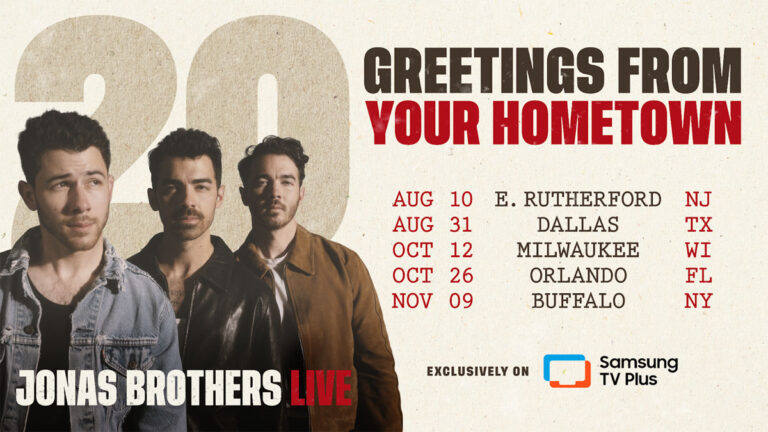 Samsung TV Plus to stream five Jonas Brothers 20th anniversary concerts