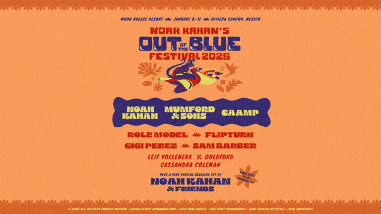 Noah Kahan announces 2026 Out of the Blue Festival