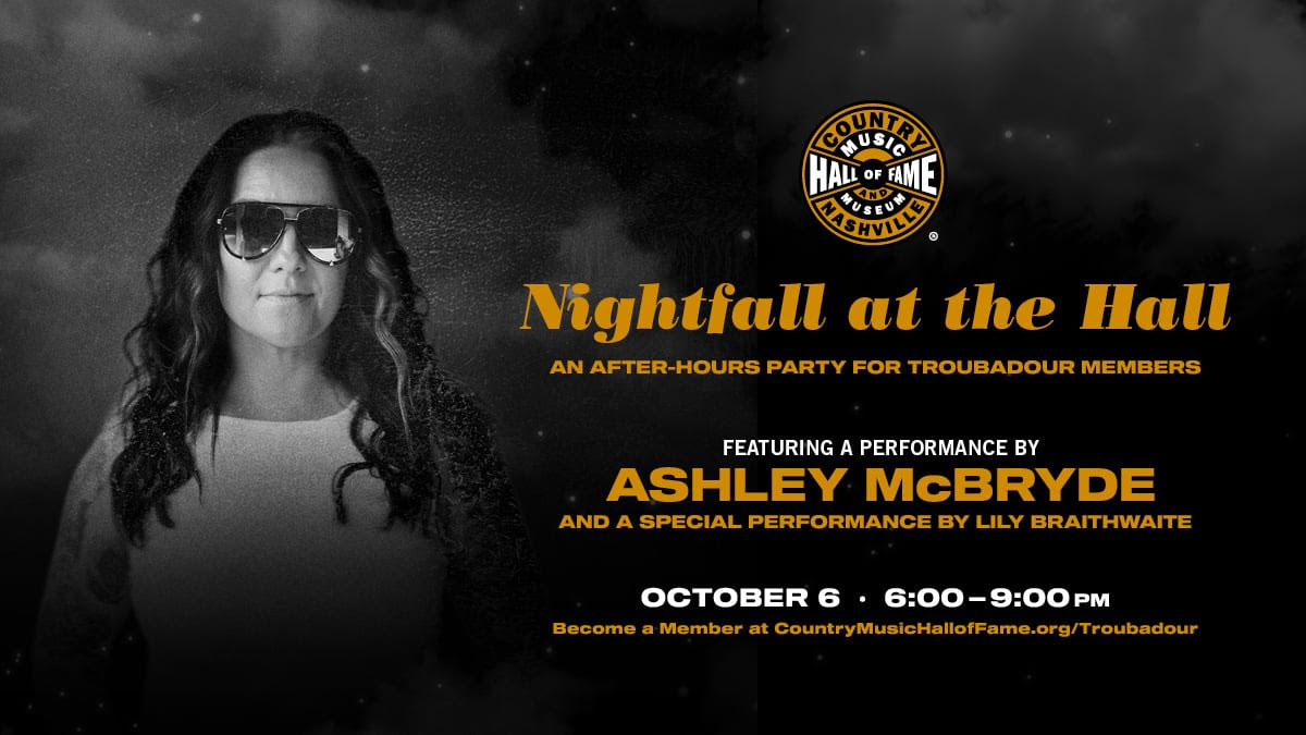 Ashley McBryde to perform at Country Music Hall of Fame’s annual Nightfall at the Hall celebration