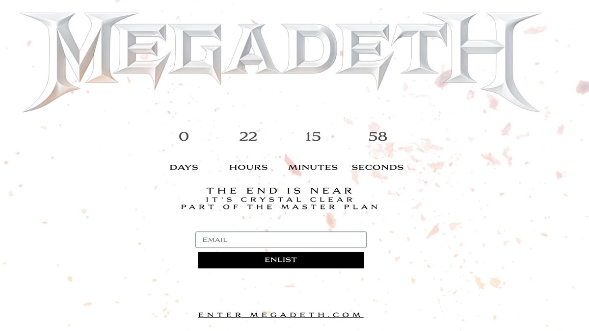 Megadeth launches mysterious countdown clock