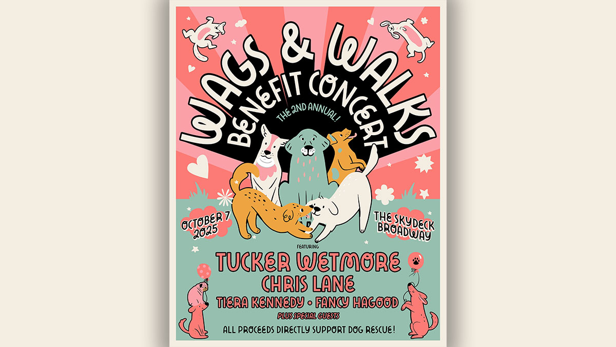 Tucker Wetmore, Chris Lane among 2025 Wags & Walks headliners