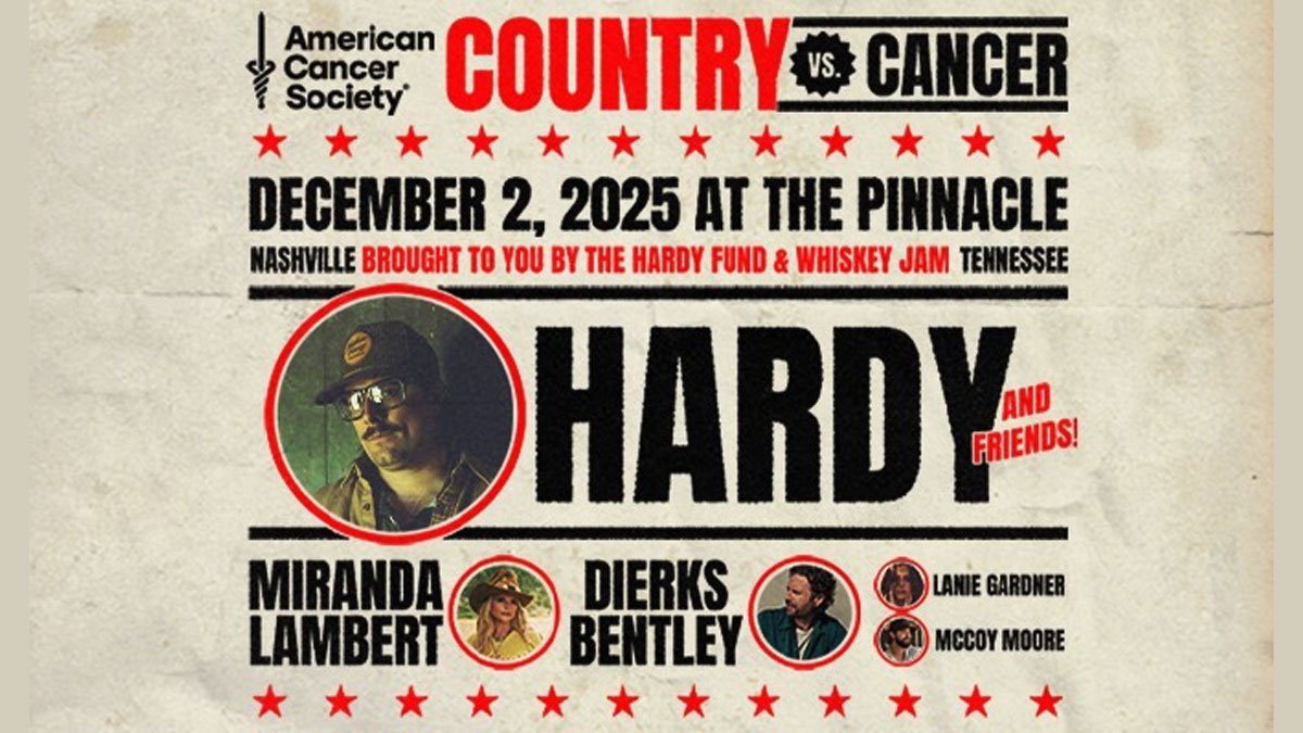 Hardy to headline American Cancer Society’s 2025 Country Vs. Cancer concert
