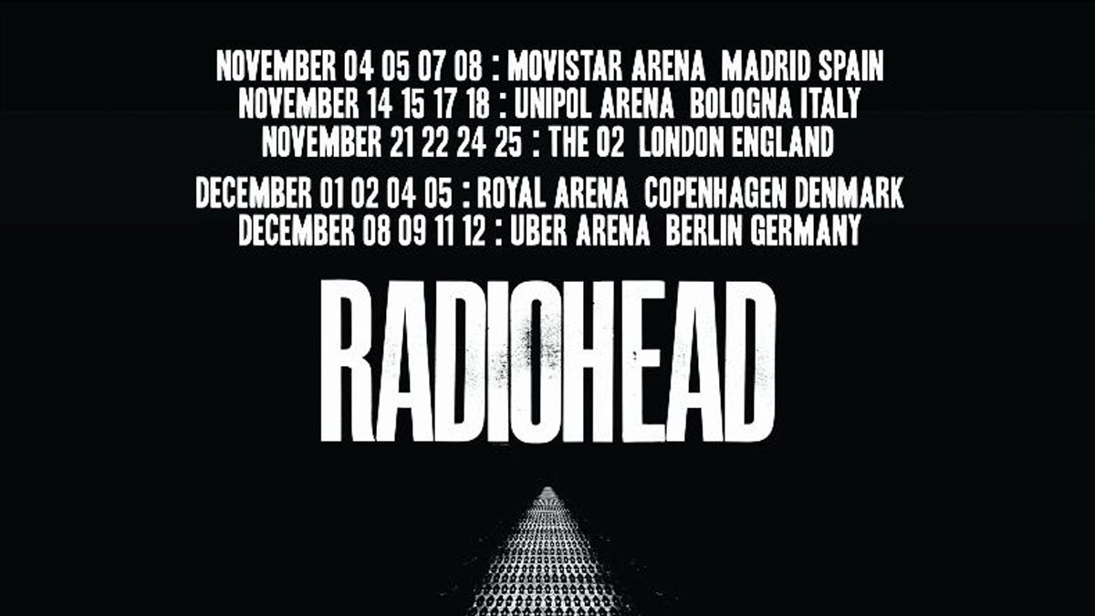 Radiohead announces live European dates