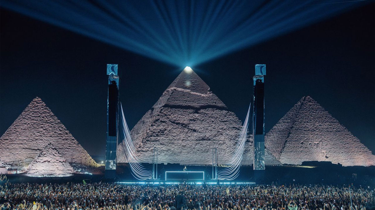 Anyma performs historic double set at Egypt’s Great Pyramids of Giza