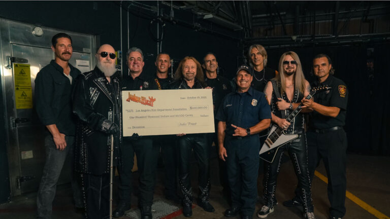 Judas Priest donates 0k to the Los Angeles Fire Department