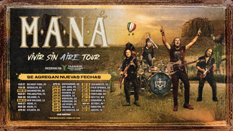 Maná expands 2026 Vivir Sin Aire Tour